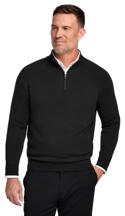 Brooks Brothers Cotton Stretch 1/4 Zip Sweater — photo 2 of 5
